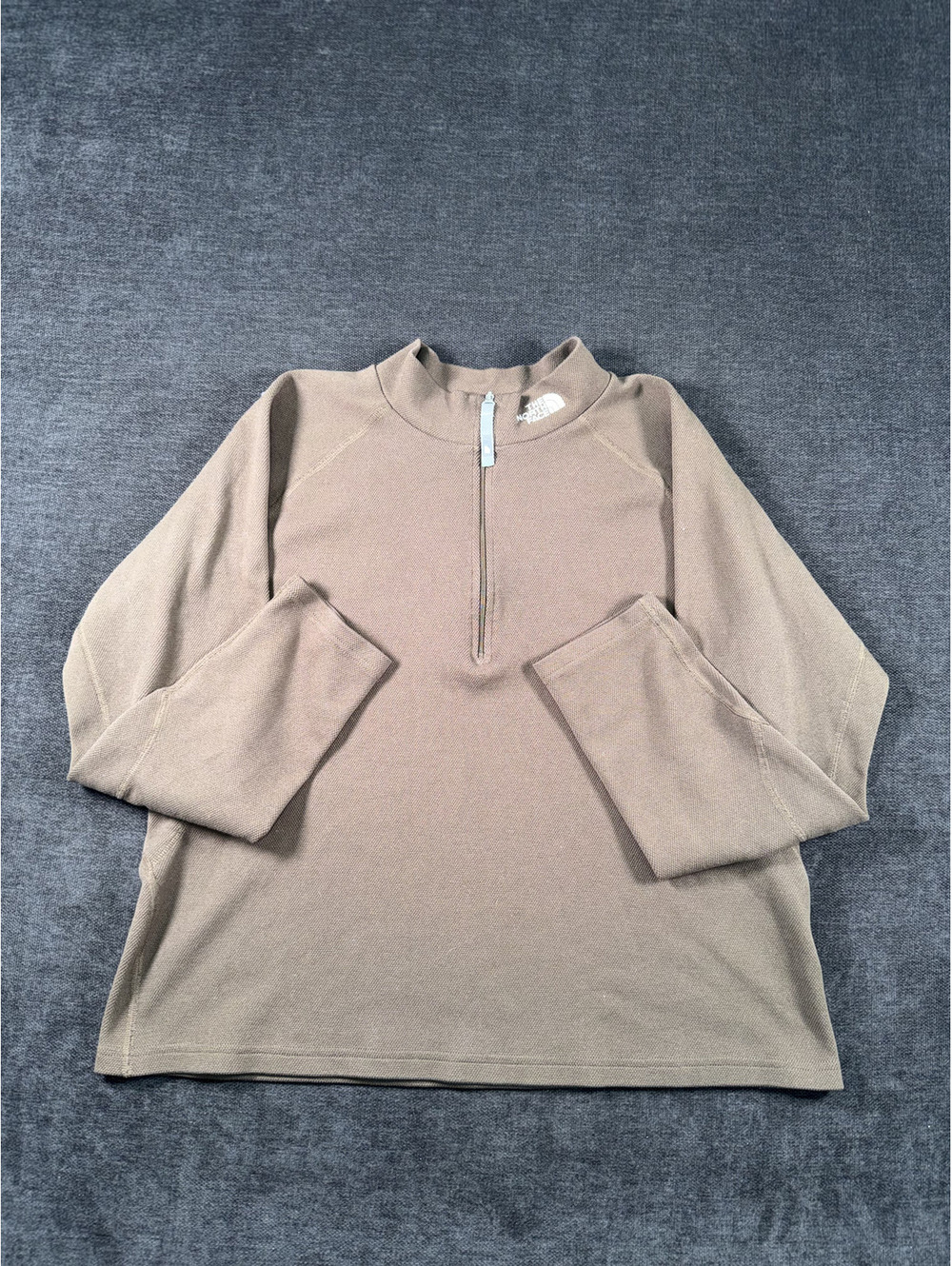 The North Face Beige Half-Zip Pullover Sweatshirt